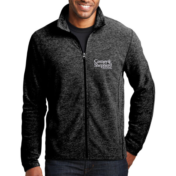 Comey & Shepherd Embroidered - Heather Microfleece Full Zip Jacket Thumbnail