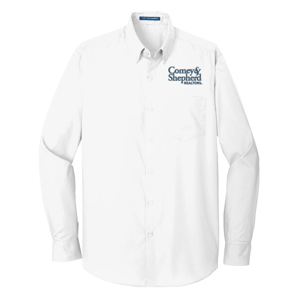 Comey & Shepherd Embroidered - Long Sleeve Carefree Poplin Shirt Thumbnail