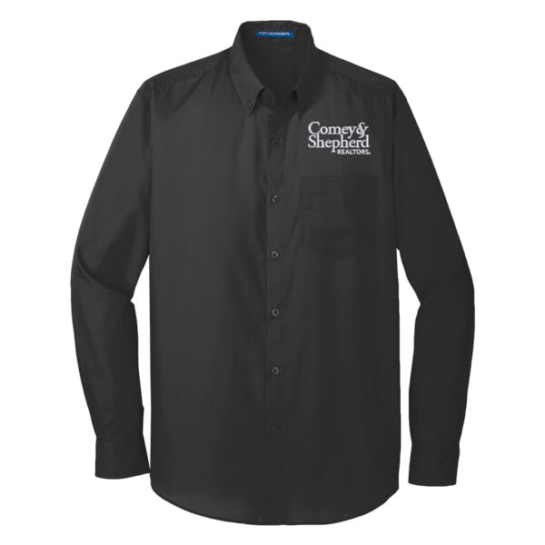 Comey & Shepherd Embroidered - Long Sleeve Carefree Poplin Shirt Thumbnail