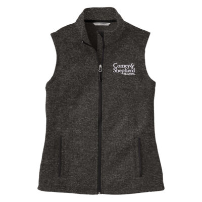 Comey & Shepherd Embroidered - Ladies Sweater Fleece Vest Thumbnail