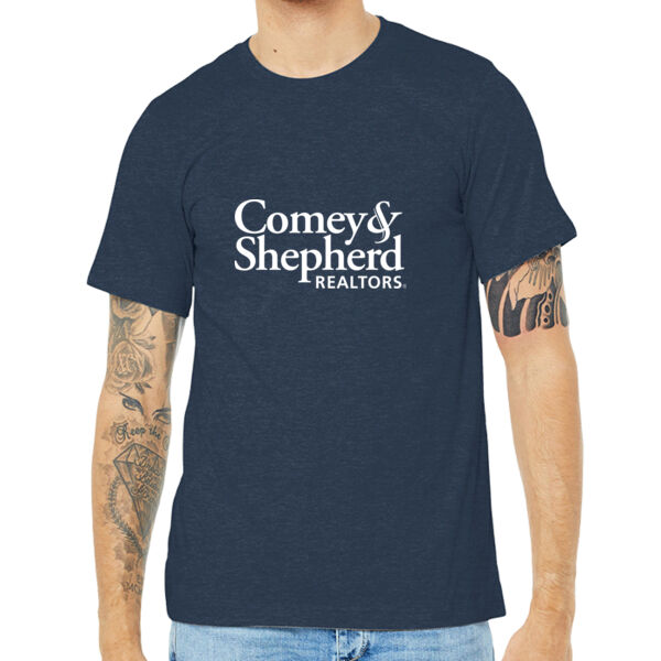 Comey & Shepherd Printed - Unisex Heather CVC Short Sleeve Tee Thumbnail
