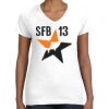 Women's Fine Jersey V-Neck Tee Thumbnail