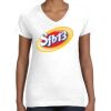 Women's Fine Jersey V-Neck Tee Thumbnail
